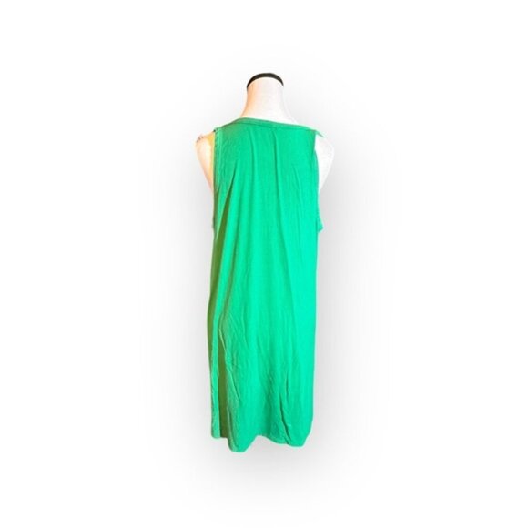Women’s XXL Kelly Green Ribbed Knit Sleeveless Sheath Dress 18 20 2XL 2X - Picture 4 of 9